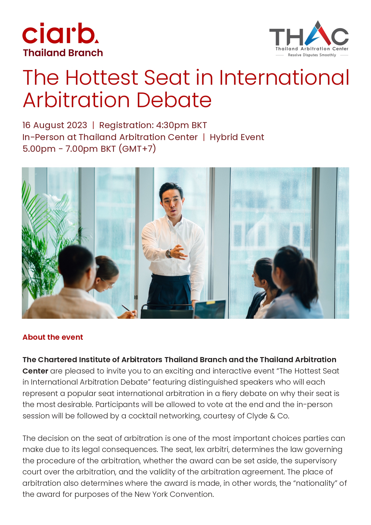 The Hottest Seat in International Arbitration Debate